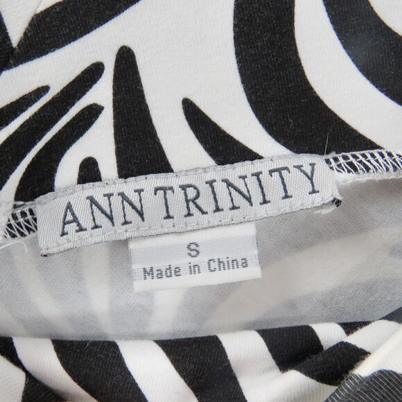 1990s Vintage Zebra Print V-Neck Top Ann Trinity Zebra Blouse Small Retro Animal - Picture 4 of 5